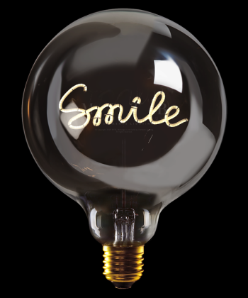 Smile - LED pera, gul