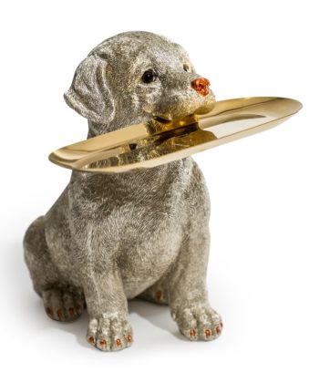 Silfur Labrador með bakka