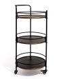 ANTIQUED METAL DRINKS TROLLEY