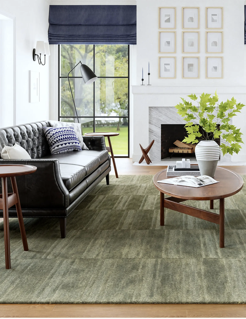 Einstaklega falleg olívugræn ullarmotta