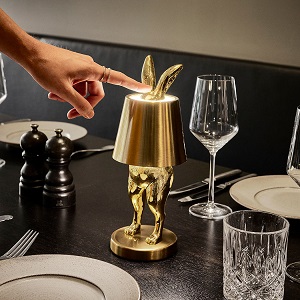 Kanína í felum, þráðlaus LED borðlampi - 2 litir - Image 4