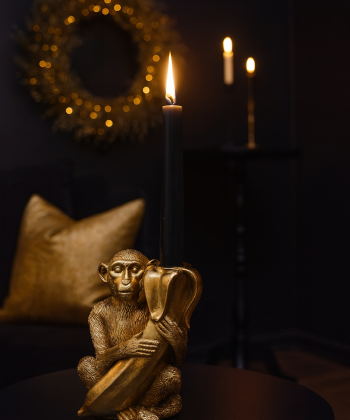 Api með banana - kertastjaki