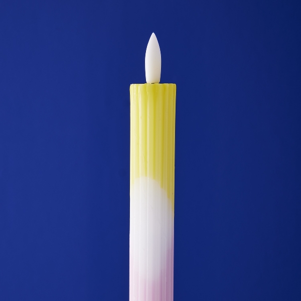 LED kerti - Litrík - riffluð - 4 saman í pakka - Image 3