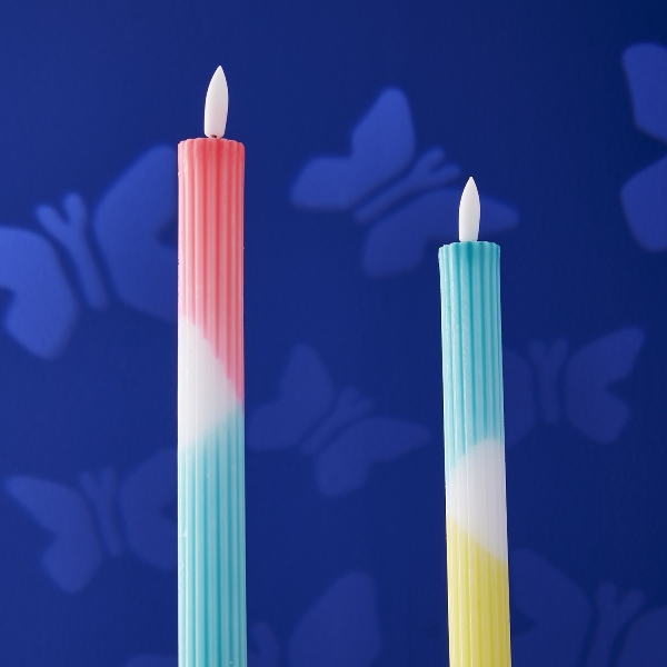 LED kerti - Litrík - riffluð - 4 saman í pakka - Image 5