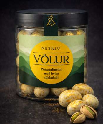 PISTASÍUHNETUR MEÐ HVÍTU SÚKKULAÐI