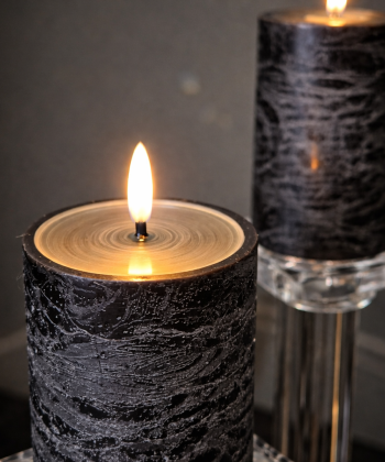 LED kerti Melt effect - Svart - 3 stærðir